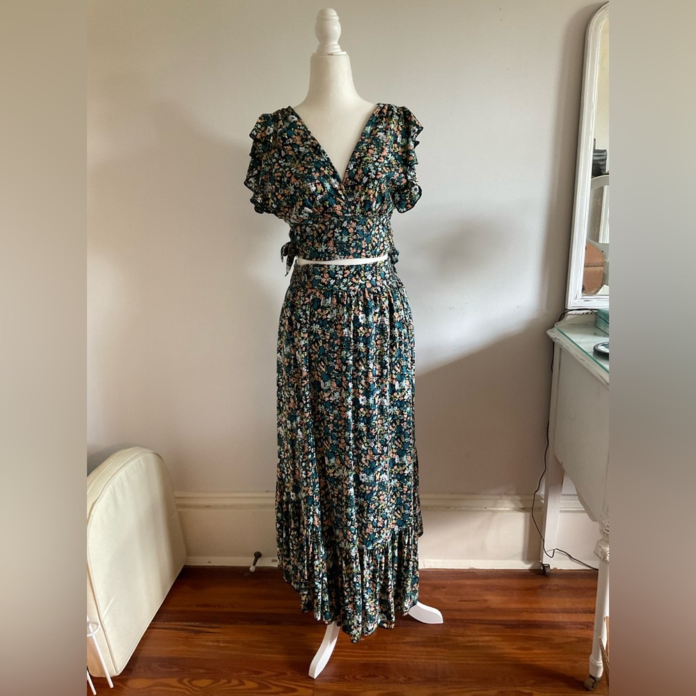 Free People Floral Maxi Skirt and top - Multicolor Small